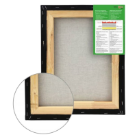 Полотно на підрамнику бавовна 120х120 см, дрібне зерно 220 г/м2, Чорний ґрунт, ROSA Gallery