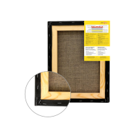 Холст на подрамнике лен 50х60 см, крупное зерно, 370 г/м2 акрил черный грунт ROSA