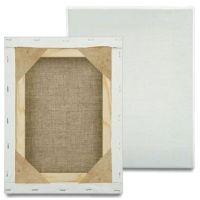 Холст 3D на подрамнике Лен 100х40 см ср зерно (глухой подрамник)