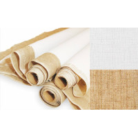 Полотно в рулоні Льон зерно 2х1 м/п щільність 690 г/м акриловий грунт ROSA (максимально 10 метрів)