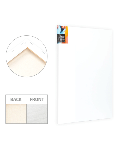 Полотно бавовна на підрамнику 60x80 см дрібне зерно, акриловий ґрунт 280 г/м Arteo Полотно бавовна на підрамнику 60x80 см дрібне зерно, акриловий ґрунт 280 г/м Arteo