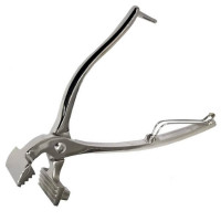 Щипці, нікельована сталь, ширина 6 см., ручка 20см