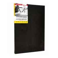 Полотно на підрамнику льон 60х80 см, велике зерно, 370 г/м2 акрил чорний грунт ROSA