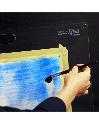 Акриловий прозорий планшет 38,7х48 см із ручкой ROSA Gallery