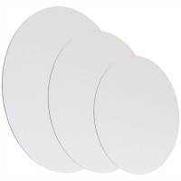 Холст на картоне овальный 30х40 см, хлопок, акрил, ROSA Studio