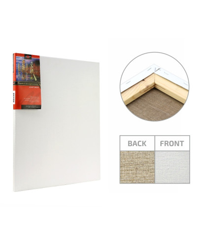 Полотно на підрамнику льон 60х80 см, середнє зерно, 335 г/м2 акрил ROSA