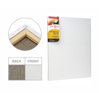 Холст на подрамнике лен 30х40 см, крупное зерно, 370 г/м2 акрил ROSA