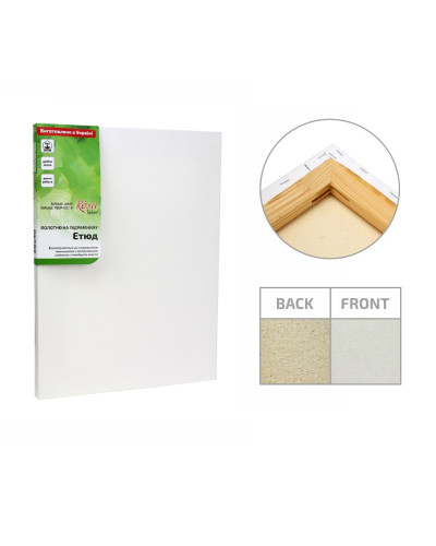 Холст на подрамнике хлопок 45х130 см, мелкое зерно 320 г/м2, акрил ROSA Gallery