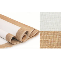 Холст в рулоне Лен крупное зерно 2х1 м/п плотность 690 г/м2 масляно-эмульсионный грунт ROSA (максимально 10 метров)