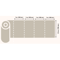 Холст в рулоне Лен мелкое зерно 1,5х1 м/п плотность 350 г/м2 масляно-эмульсионный грунт ROSA (максимально 10 метров)