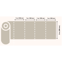 Холст в рулоне хлопок 2х1 м/п мелкое зерно, 326 г Unico (максимально 10 метров)